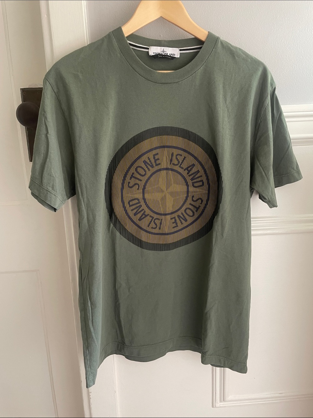 Stone Island Holographic T-Shirt with Raised Medallion Logo